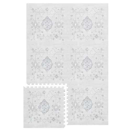 Lillefolk Baby Foam Play Mat - Baby Playmat | Tiles Interlocking Mat - Foam Baby Mat for Babies & Toddlers - Non Toxic Play Mat for Baby Tummy Time Mat (Extra Large Size 6x4 ft (6 Tiles), Ash