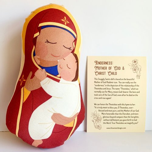 Tenderness: Mother of God with Christ Child Snuggly Saints doll — Draw Near Designs