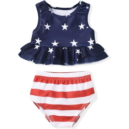Aalizzwell Toddler Baby Girl Bathing Suit Two Piece Swimsuit Bikini Beach Wear