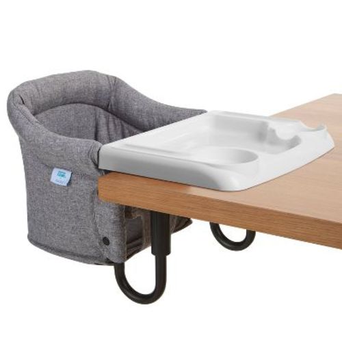 Evolur Clamp On Comfort Table Hook-On High Chair - Gray