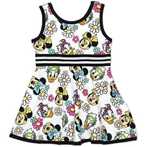Disney Minnie Mouse and Winnie The Pooh Girls Sleeveless Dress for Infant and Toddler