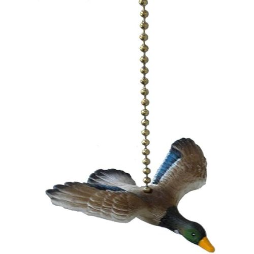 Flying Mallard DUCK hunting bird ceiling FAN PULL light chain extender