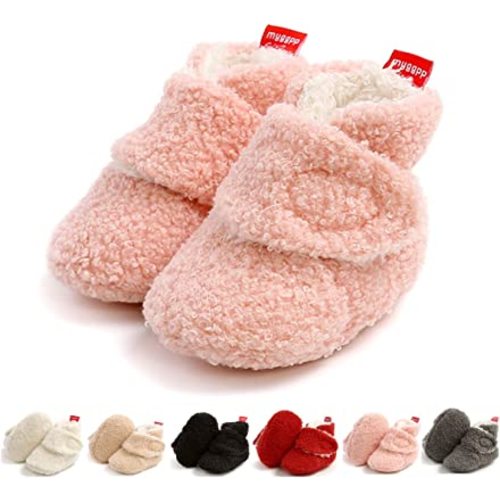 Ohwawadi Infant Baby Slippers Girls Boys Booties Warm Baby Socks Shoes Newborn Crib Shoes Baby Footwear Prewalkers