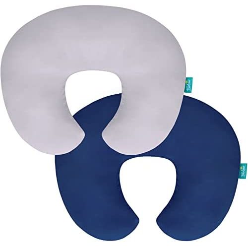 Nursing Pillow Cover 2 Pack Fit Boppy Pillow Safely with Zipper Covers Skin-Friendly & Breathable Nursing Pillow Slipcovers for Breastfeeding Moms Super Soft & Unisex Machine Wash & Quick-Dry