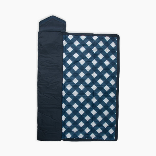 Little Unicorn Outdoor Blanket - Navy Plaid, 5 X 5 Ft