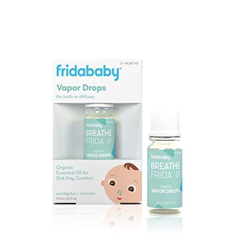 Frida Baby Breathefrida Vapor Bath Drops, Eucalyptus Essential Oil for Humidifier, Aromatherapy Oil Help Baby Breathe Easy