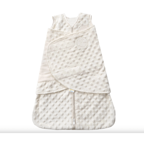 Cream Plushy Dot Velboa Swaddle | HALO