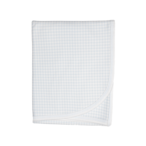 Baby Loren Blue Gingham Receiving Blanket - Spoiled Sweet Boutique - Spoiled Sweet Boutique