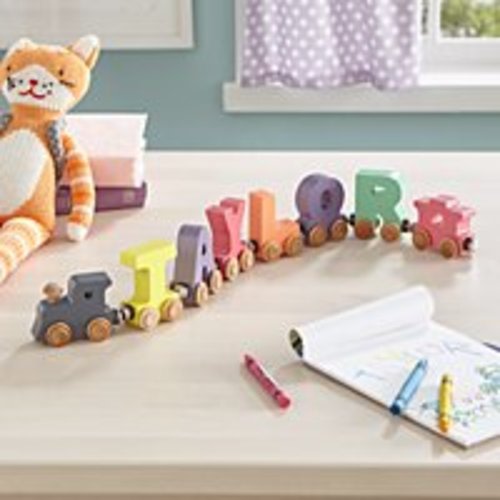 Pastel Wooden Name Train | Personal Creations