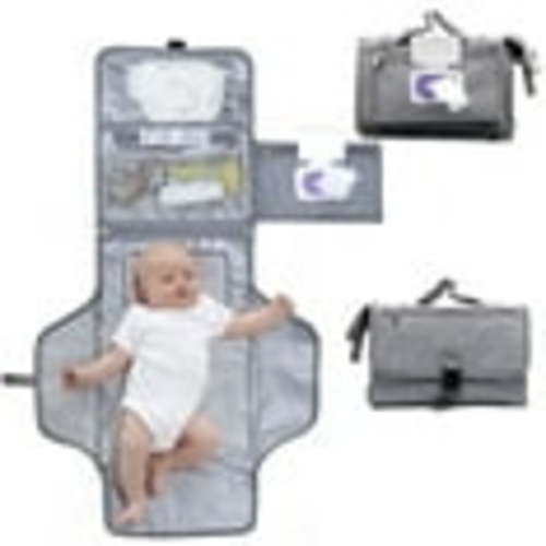 Yuhuan Newborn Baby Portable Polyester Diaper Changing Pad with Gray Color, 1 Count