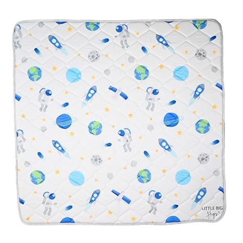 50x50 Inch Baby Play Mat for Floor — 0.8 Inch Soft Thick Cushion Padded Foam Playpen Washable Mat for Infants, Babies & Toddlers — Non-Slip, Non-Toxic Crawling Mat for Tummy Time, Activity - Space