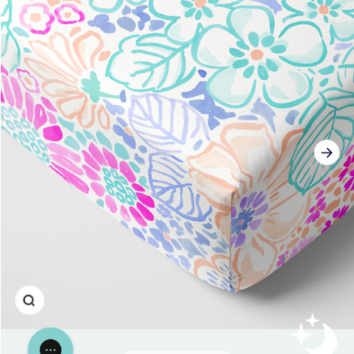 Doodle Blooms Fitted Crib Sheet – Little Sleepies