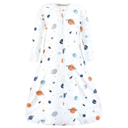 Hudson Baby Long Sleeve Cotton Jersey Sleeping Bag, Sack, Blanket, Space, 6-12 Months