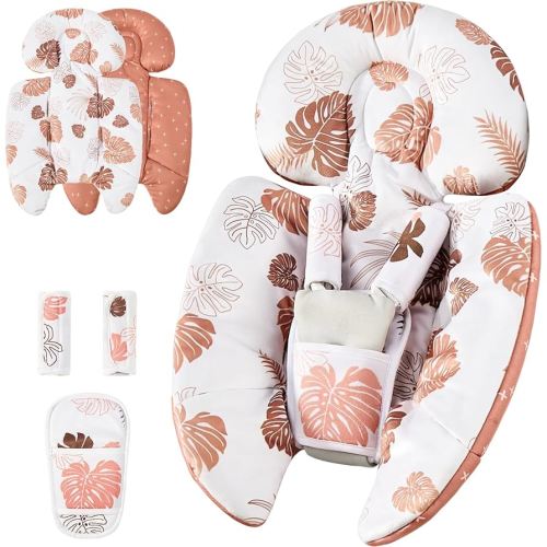 Mamatepe Infant Insert Compatible with 4moms Mamaroo & Graco Swing and Infant Car Seat,Newborn Insert Head & Body Support Cushion, Reversible Design, Breathable Soft Fabric