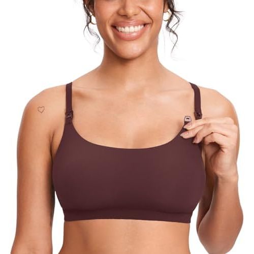 MOMANDA Women's Inbarely Nursing Bra Seamless Wireless Nursing Bras Unlined Maternity Bralettes for Breastfeeding
