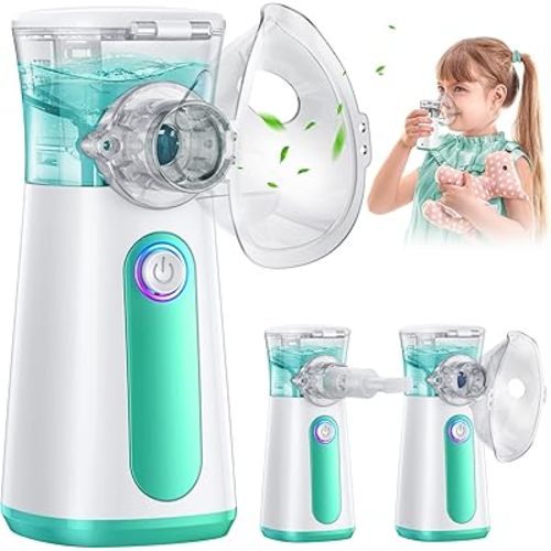 Nebulizer - Nebulizer Machine for Adults and Kids, Portable and Handheld Mesh Nebulizer for Breathing Problems with 3 Masks, Ultrasonic Mesh Nebulizer