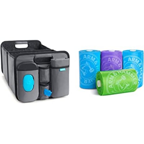 Munchkin Collapsible Trunk Diaper Changing Organizer and 60 Diaper Disposal Bags