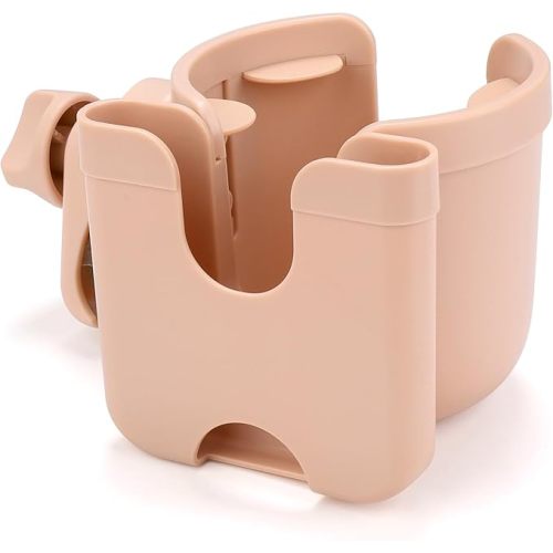 Accmor Stroller Cup Holder with Phone Holder, Bike Cup Holder, Universal Cup Holder for Uppababy Nuna Doona Strollers, 2-in-1 Cup Phone Holder for Walker Wheelchair Scooter Accessory