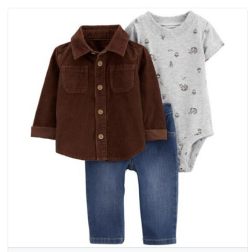 Corduroy Shirt Set
