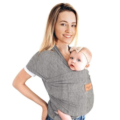 Max&So Premium Cotton Baby Carrier Wrap - Newborn to Toddler - One Size Fits All with Front Pocket