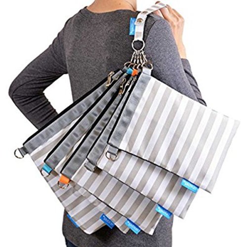 Gadikat Diaper Bag Organizer Pouches, 4 Mesh inserts and 1 Wet bag, Set of 5 Versatile Files