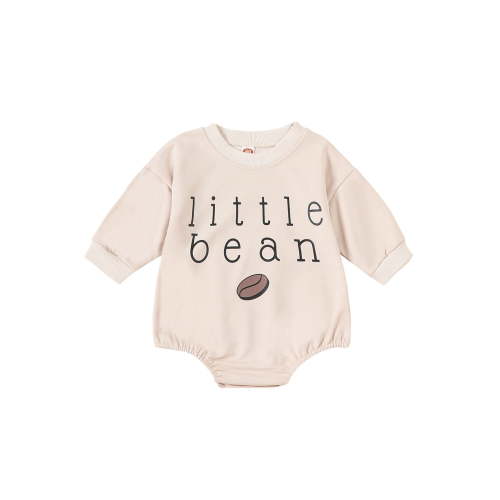 Hirigin Newborn Baby Boy Girl Romper Bubble Long Sleeve Little Bean Bodysuit Ovesized Sweatshirt Infant Casual Shirts Top