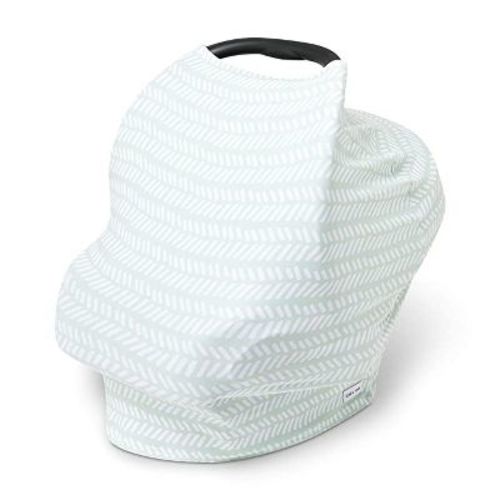 Simka Rose 6-in-1 Nursing Cover & Baby Car Seat Cover, Color: Sage chevron