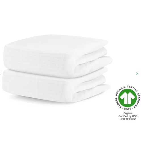 Newton Breathable, Organic Cotton Sheets - White & White (2-pack)