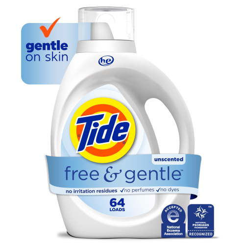 Tide Free & Gentle Laundry Detergent Liquid, 84 fl oz, 64 loads