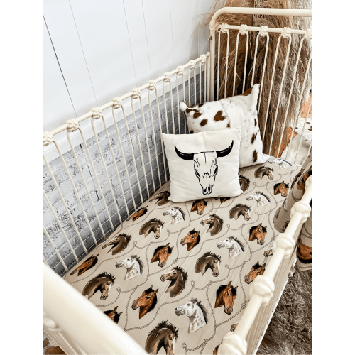Little Roper Horse Fitted Crib Sheet