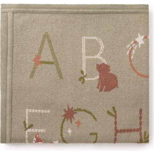Alphabet Cotton Knit Blanket, 0-24 M