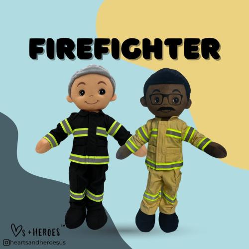 Firefighter Heroes Doll Plush Fireman Daddy Mommy Lookalike Companion Personalized Gift for Children