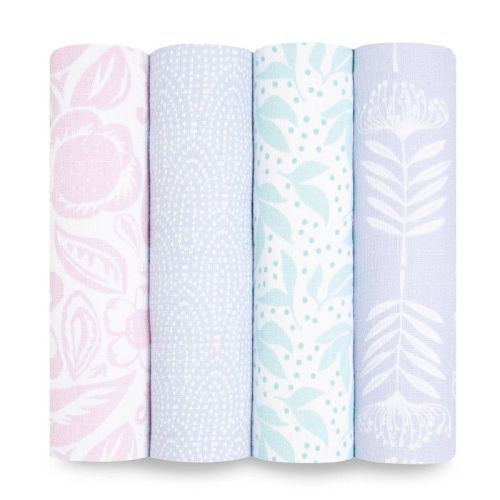 Aden+anais Essentials 100% Cotton Swaddle Blankets - 4pk