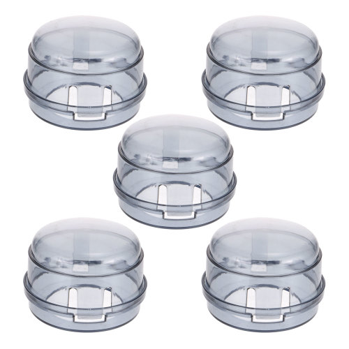5 Pcs Switch Cover Stove Child Safety Guard Black Door Knobs Locks Protector Covers Baby Proof