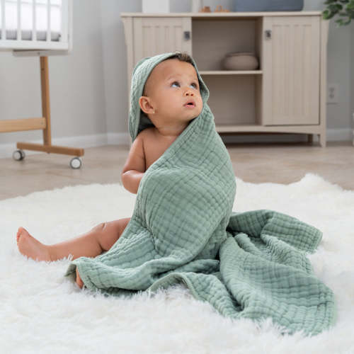 Comfy Cubs Baby Hooded Towels - Fern — buybuy BABY