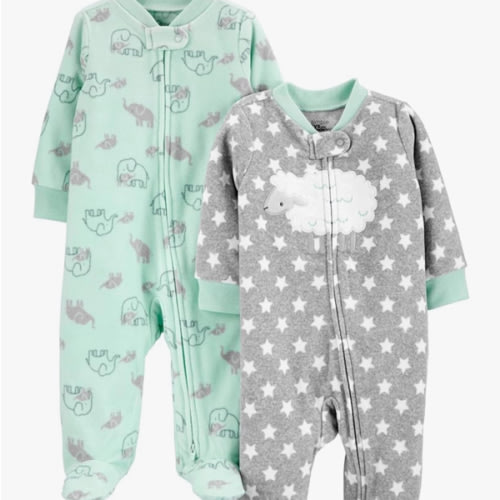 Simple Joys by Carter's Baby 2-Pack Neutral Fleece Footed Sleep and Play