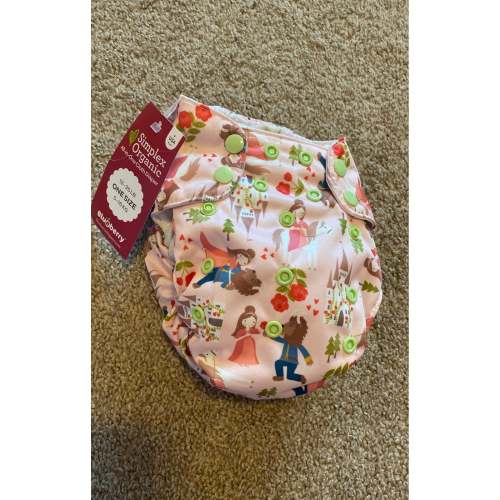 New beauty and the beast blueberry organic OS cloth diaper