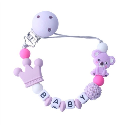 WXMZKDZ Silicone Pacifier Clip Beads Pacifier Clip Holder for Baby Boys Girls Flexible Pacifier Clips for Baby for Newborn Holder Clip Beauty Tool