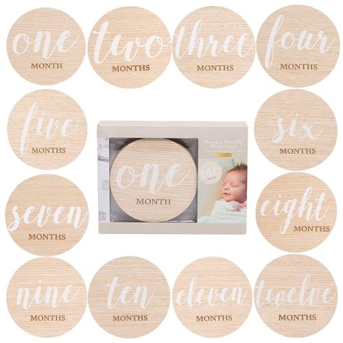 Wooden Baby Monthly Milestone Discs
