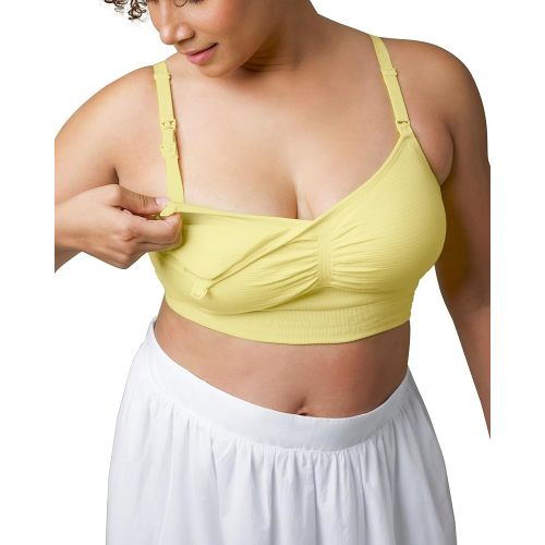 Kindred Bravely Sublime Adjustable Pumping & Nursing Bra, Yellow, XL Busty