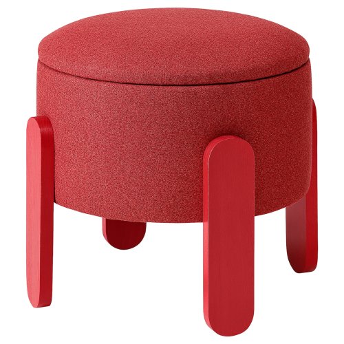 FÖRLUNDA Pouffe - with storage/Tonerud red
