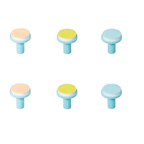 Replacement Pads Refills for Electric Baby Nail Trimmer - Jaybva 6PCS Replacement Grinding Heads Polish Disc for Standard Nail File Clippers Cutter Kit Blue Pink Yellow