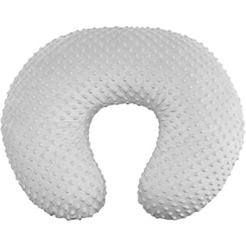 OWLOWLA Minky Nursing Pillow Cover, Breastfeeding Pillow Slipcover Fits Nursing Pillow for Baby Boy Girl(Silver Gray)