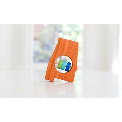 Alabama State Wooden Baby Rattle™ | Midnight
