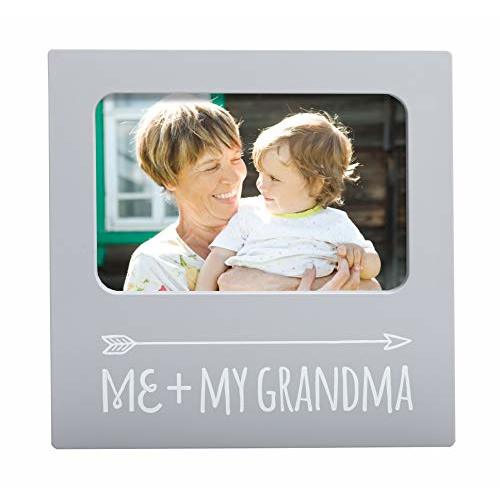 Kate & Milo Me and My Grandma Picture Frame, Mother’s Day Keepsake, Grandparent’s Day Photo Frame, Tabletop Nursery Decor, 4x6 Photo Insert, Gray
