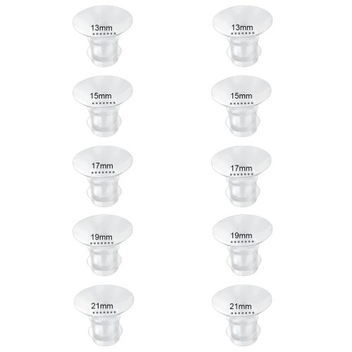Flange Inserts 13/15/17/19/21mm 10PC,Compatible with Momcozy S12 Pro/S9 Pro/S12/S9 Wearable Breastpump Cup