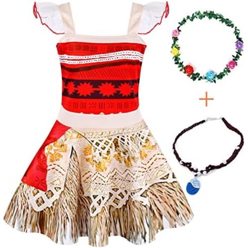 AmzBarley Girls Halloween Party Outfits Princess Dress up Lace Sleeveless Christmas Costume Cosplay Clothes with Accessories