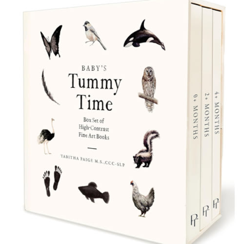 Baby's Tummy Time Book Box Set: A 3-Book Box Set of High-Contrast Art for Visual Stimulation at Tummy Time (Tabitha Paige Children's Book Series)