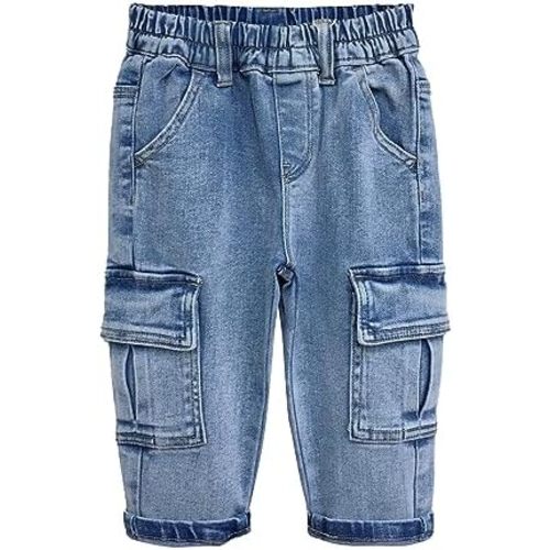 KIDSCOOL SPACE Baby Jeans,Little Toddler Kids Elastic Waist with D-Ring Stretch Cargo Denim Pants