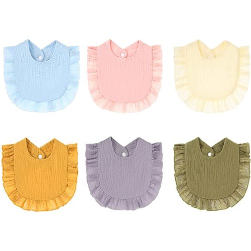 Amazon.com: Mccotwe Baby Bibs Muslin Drool Bibs Teething Bibs Lap-shoulder Drool Cloths Bibs 100% Organic Cotton 4-Layer Absorbent& Soft& Breathable Muslin Baby Bibs for Girls Scarf Bibs : Baby